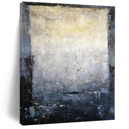 Huge Size Gray and Blue Abstract Textured Painting For Sale HS098