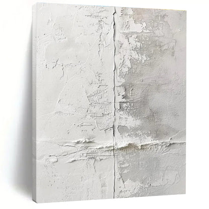 Minimalist Canvas Art White Textured Abstract, Handmade Art HS228
