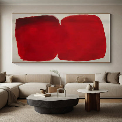 Minimalist Canvas Art Red Minimalist Abstract Painting HS602