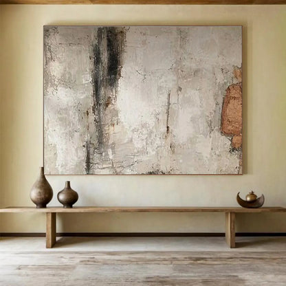 Gray, Brown Textured Abstract Art For Sale WB374